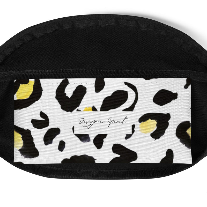 Yellow and Black Animal Print Fanny Pack