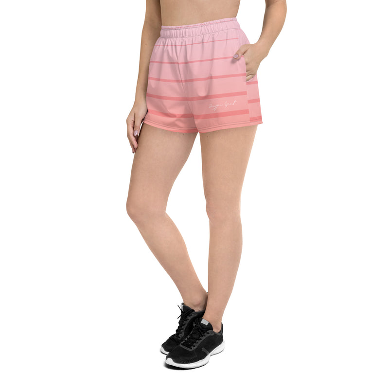 Strip Print Women’s Recycled Athletic Shorts
