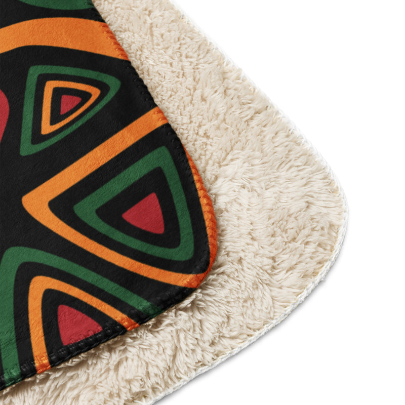 African Print Sherpa blanket