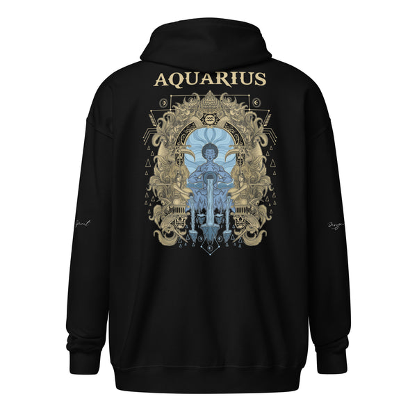 Aquarius Heavy Blend Unisex Zip Hoodie