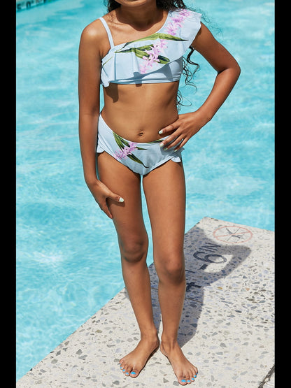 Marina West Vacay Mode Two-Piece Swim Set in Pastel Blue