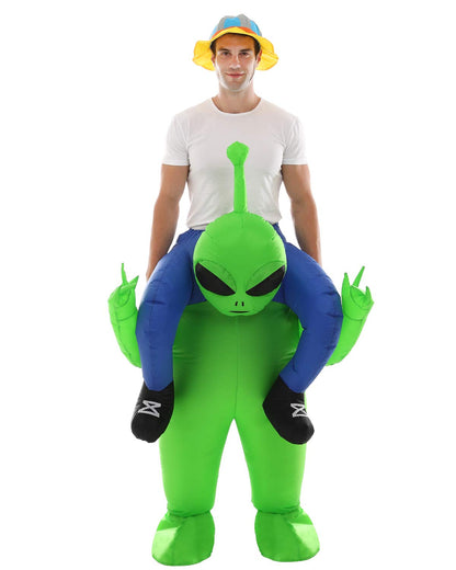 Double Couple Inflatable Alien Dinosaur Costume