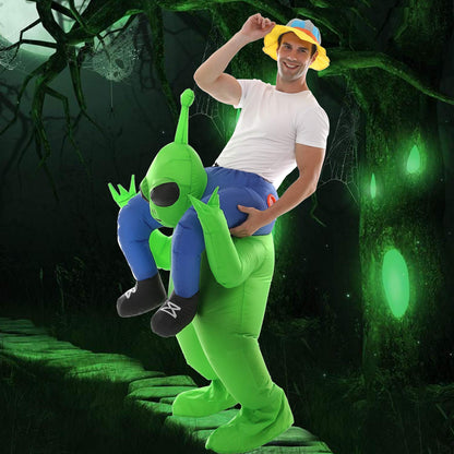 Double Couple Inflatable Alien Dinosaur Costume