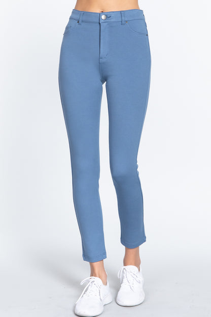 5-pockets Shape Skinny Ponte Mid-rise Pants