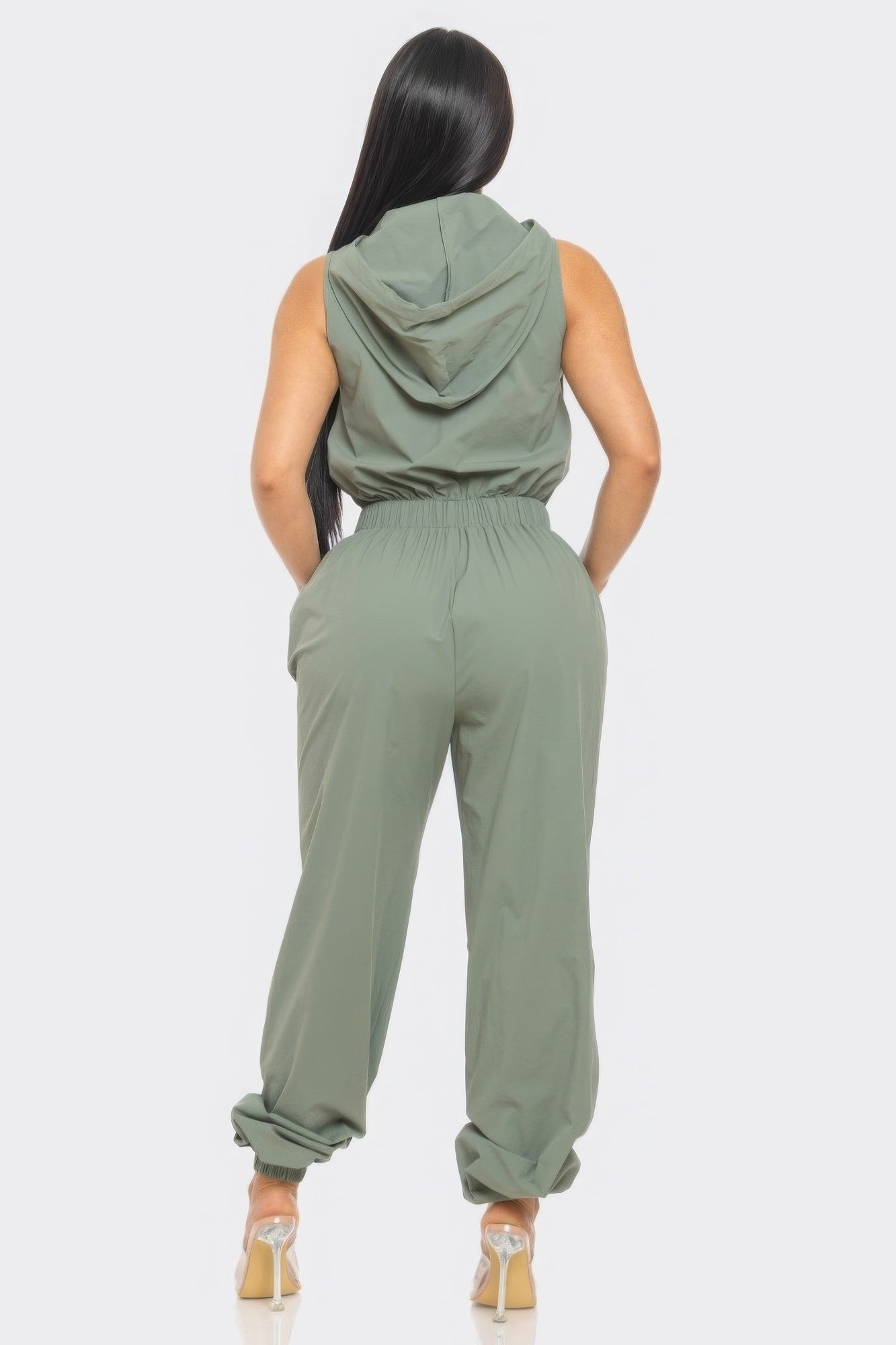 Olive Cargo Jumpsuit