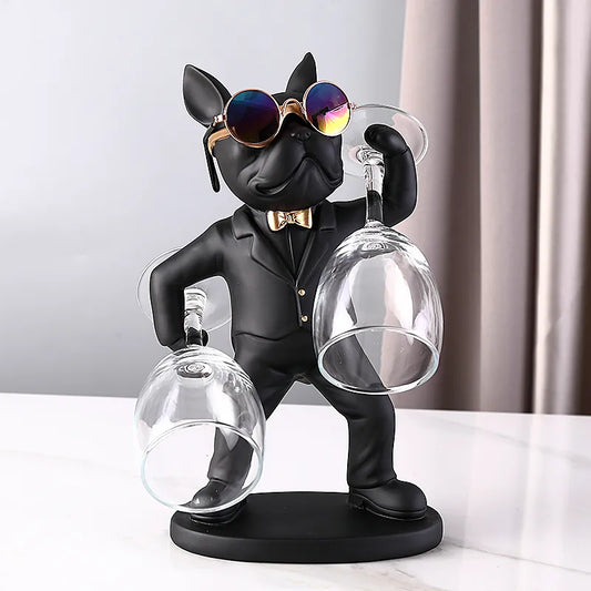 Bulldog Butler Creative Wine Glass Holder