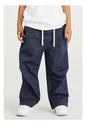 Double Knee Cotton Retro Loose Unisex Pants