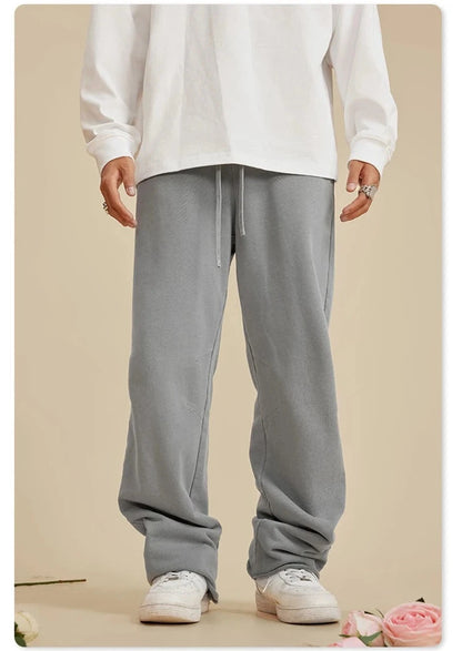 Oversized Loose Edge Washed Cotton Pants