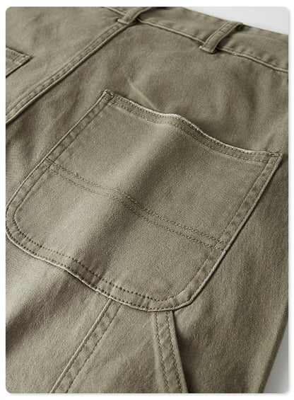 Vintage Washed Distressed Cargo Jeans