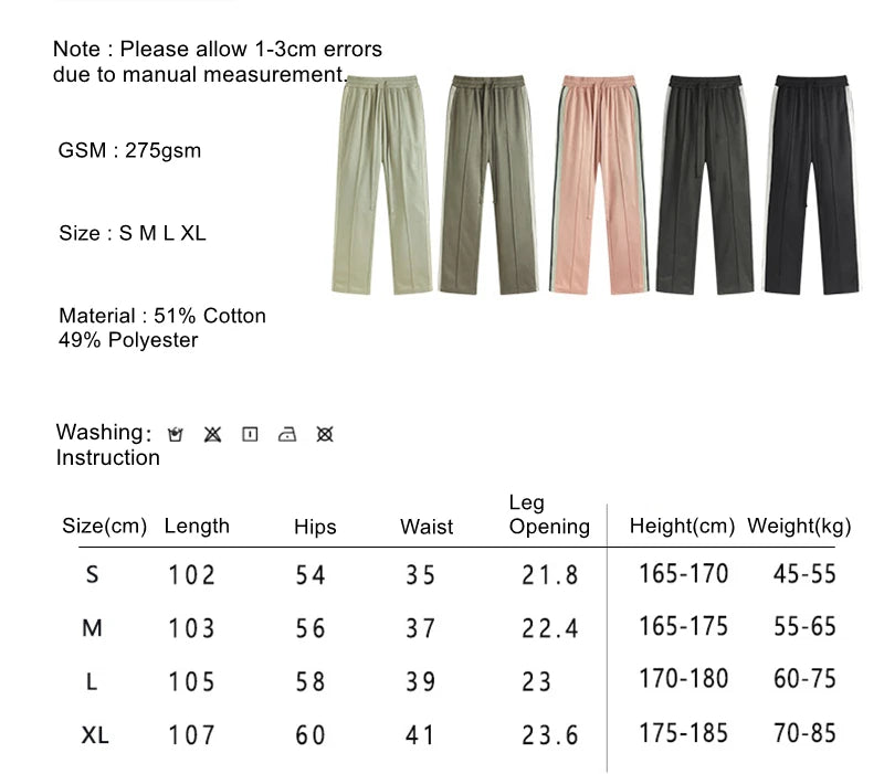 Basic Side Webbing Unisex Casual Sports Pants