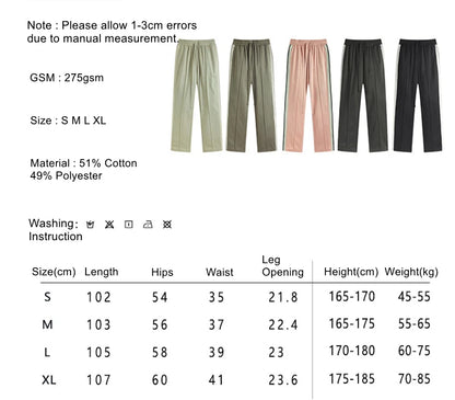 Basic Side Webbing Unisex Casual Sports Pants