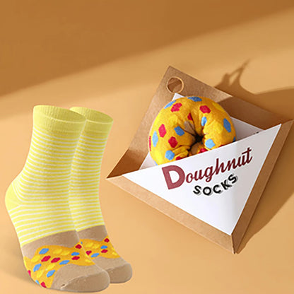 1 Pair colorful donut-patterned socks