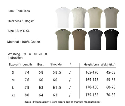 Sleeveless Cotton Unisex Tank Top