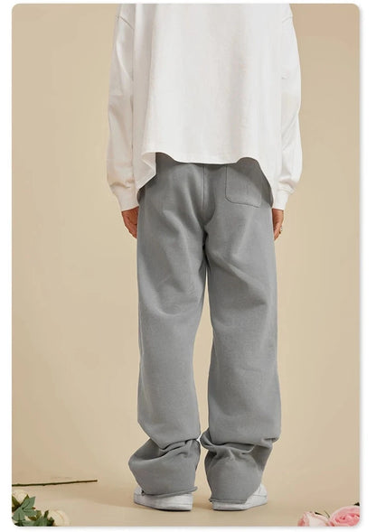 Oversized Loose Edge Washed Cotton Pants