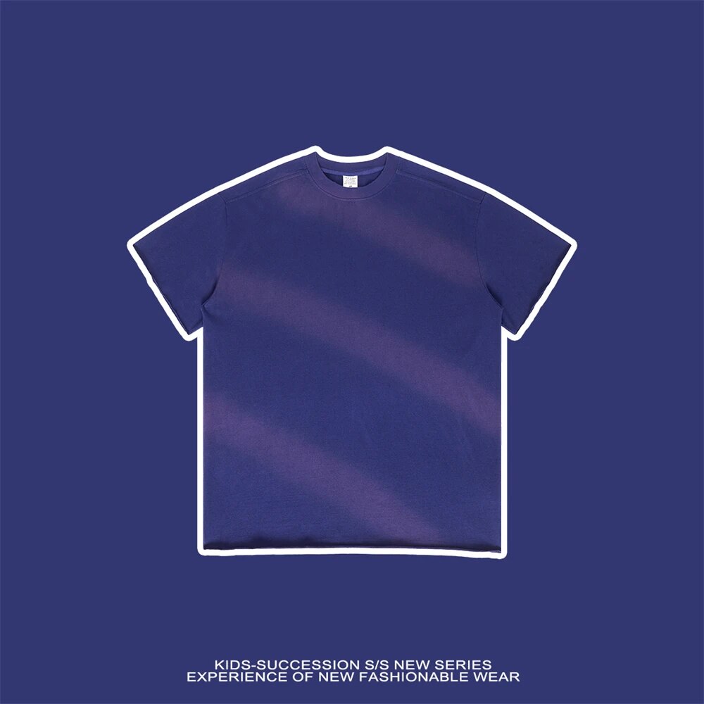 Retro Washed Gradient Cotton Unisex T Shirt