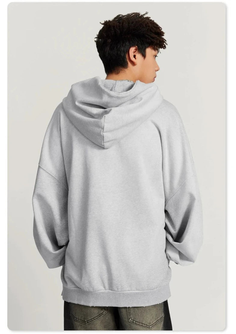 Unique Trendy Unisex Loose Washed Pullover Hoodie