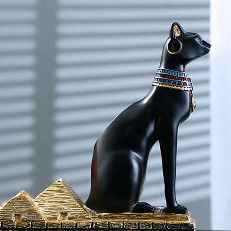 Egyptian Anubis and Cat Goddess Wine Rack Bottle Holder Figurines Statue