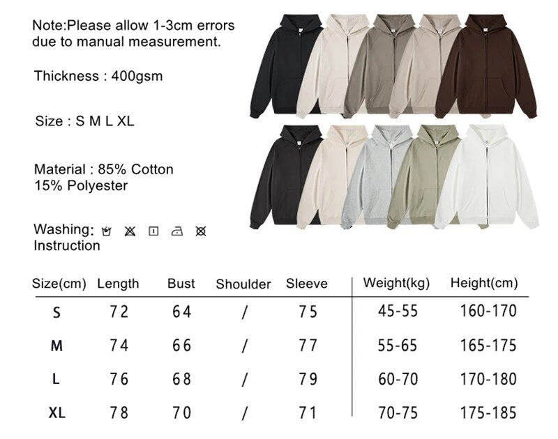 Loose Soft Off-Shoulder Zipper Unisex Hoodie