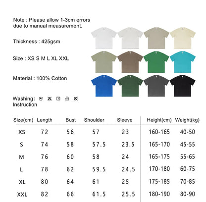 Heavy-Weight Cotton Unisex Oversized O-Neck T-Shirt