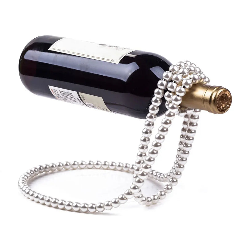 Pearl Necklace Luxury Wine Bottle Holder Rack