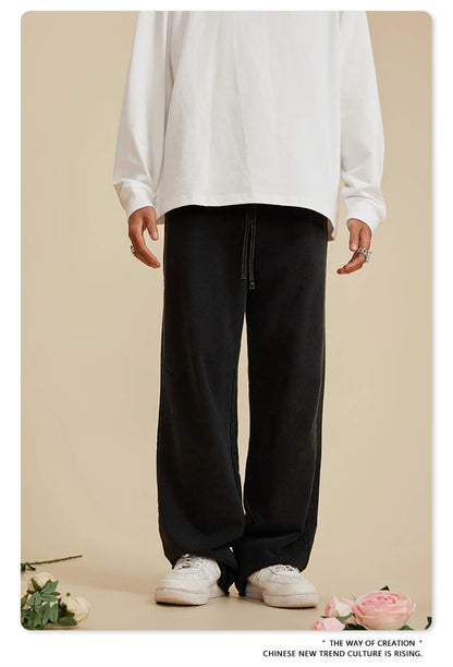 Oversized Loose Edge Washed Cotton Pants