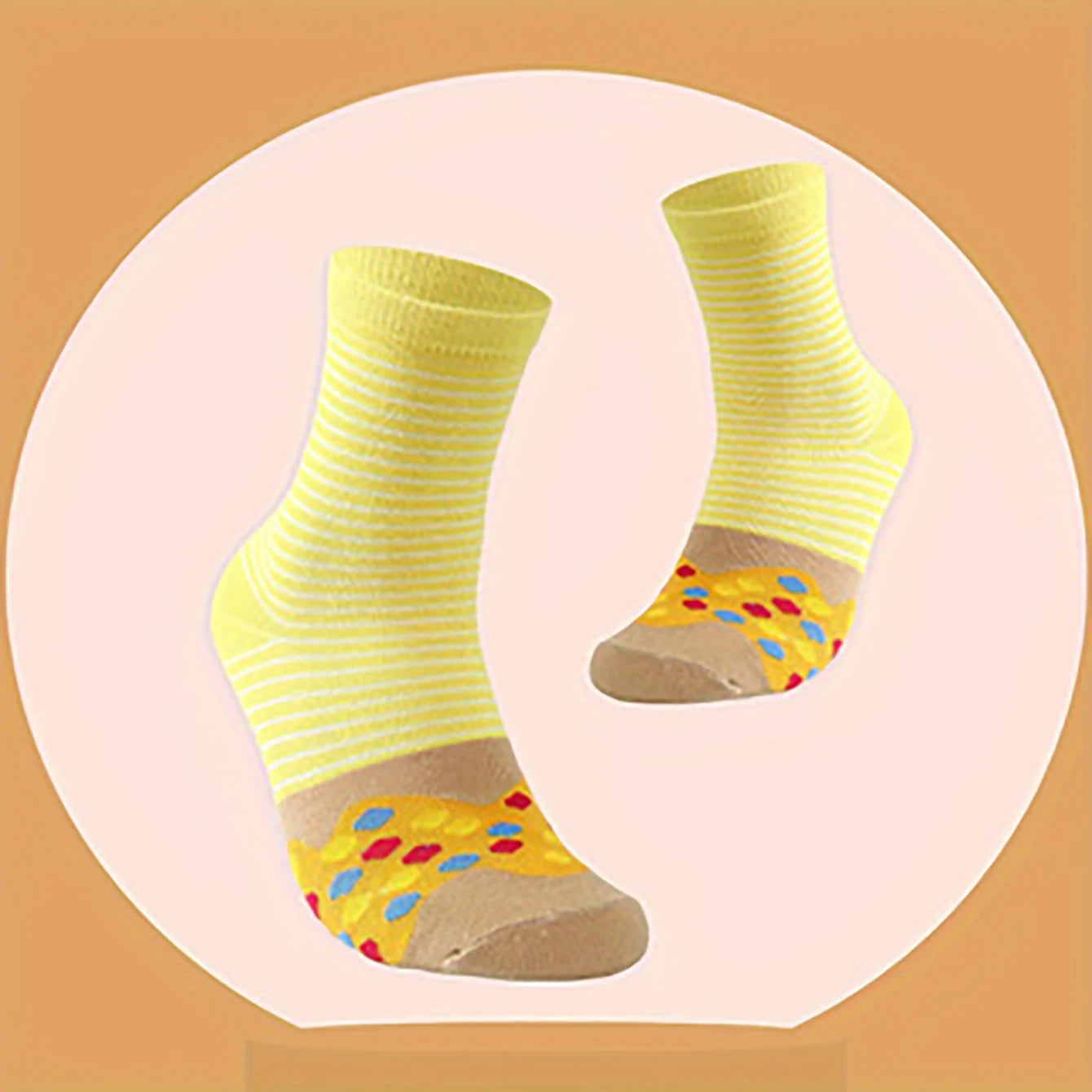 1 Pair colorful donut-patterned socks