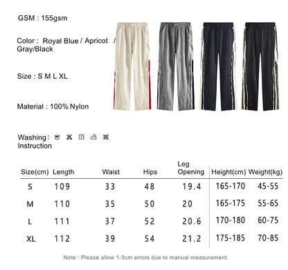 Double Zipper Unisex Straight Casual Pants