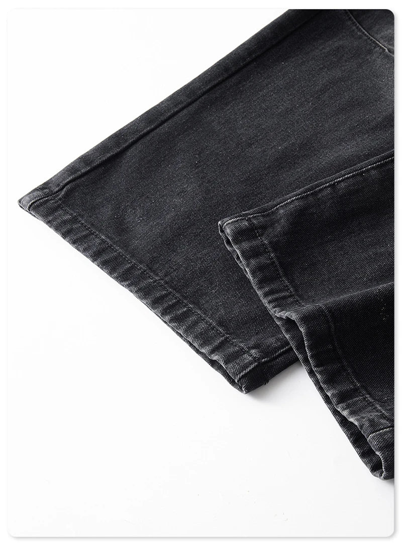 American Retro Distress Washed Straight Jeans