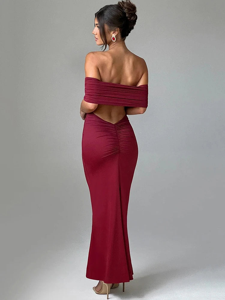 Strapless Backless Sexy Maxi Dress