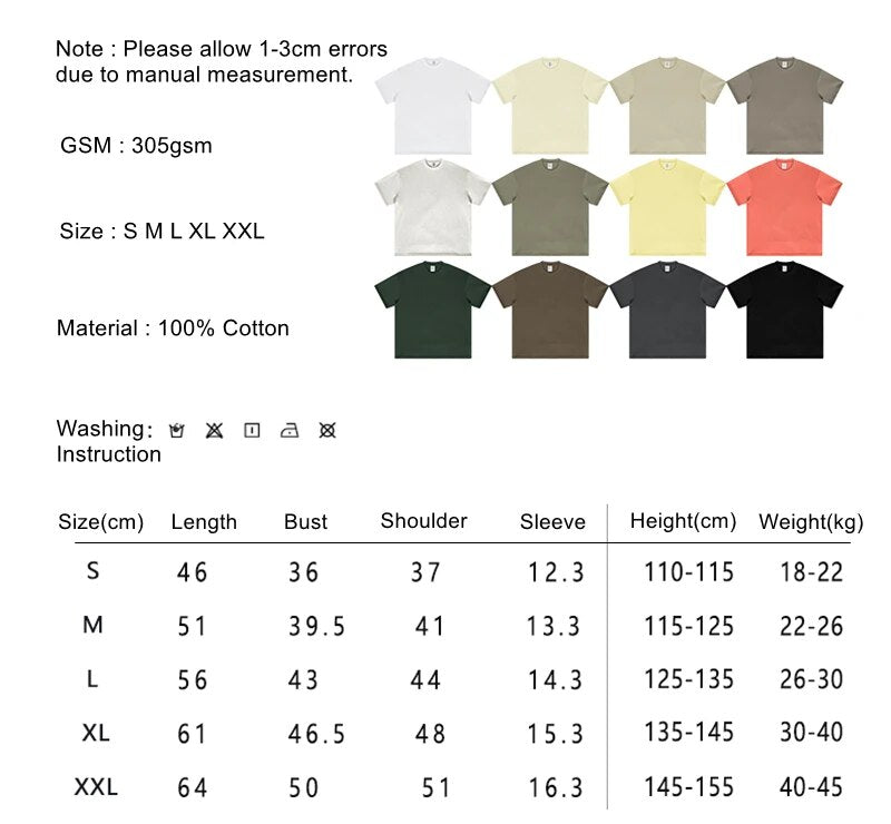 Drop Shoulder Loose Solid Unisex T-shirt