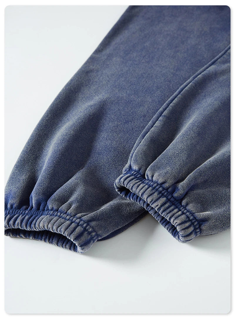 Washed Unisex Loose Fleece Sweatpants