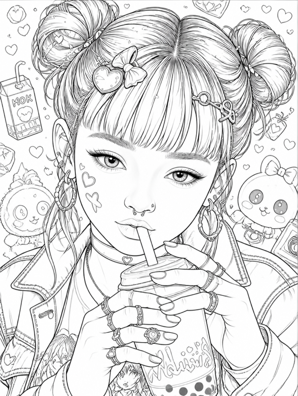 Anime & Cosplay  Adult Coloring Book (Custom Photo Edition)