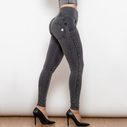 Grey Butt Lift High Waist Pants