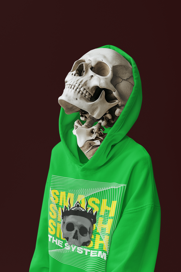 Green Smash the System Unisex Hoodie