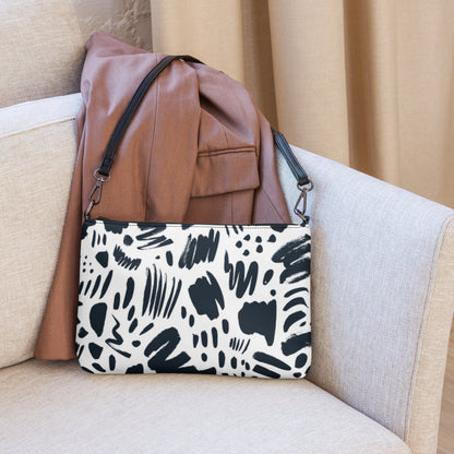 Black and White Print Crossbody bag