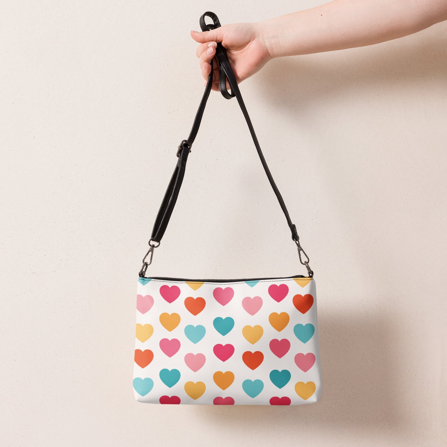 Multicolored Hearts Crossbody bag