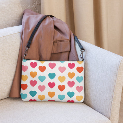 Multicolored Hearts Crossbody bag