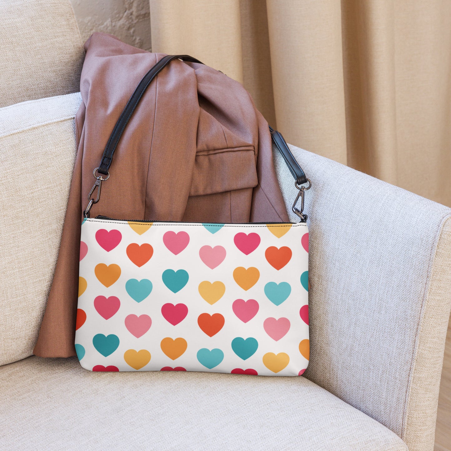 Multicolored Hearts Crossbody bag