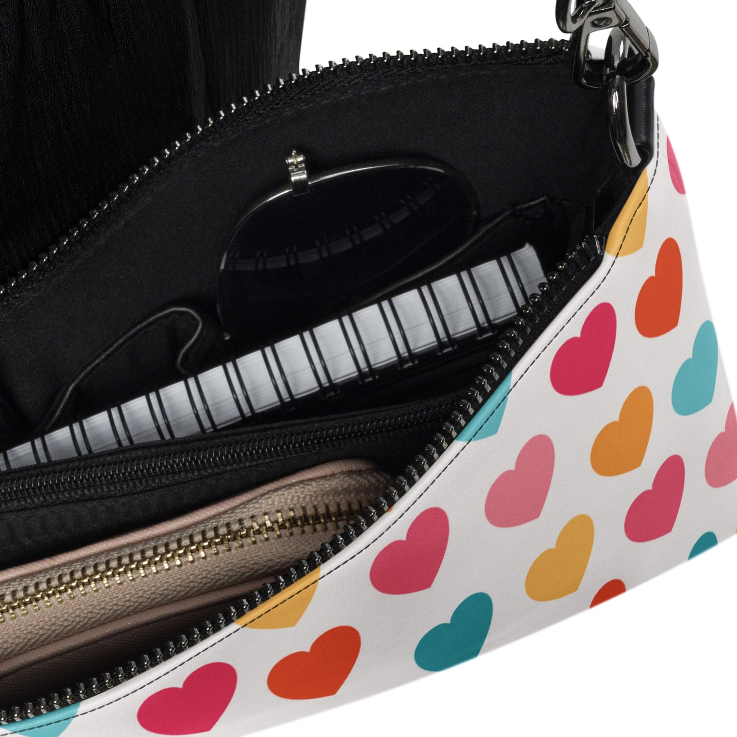 Multicolored Hearts Crossbody bag