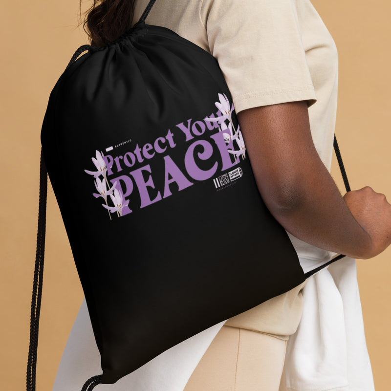 Protect your Peace Drawstring bag