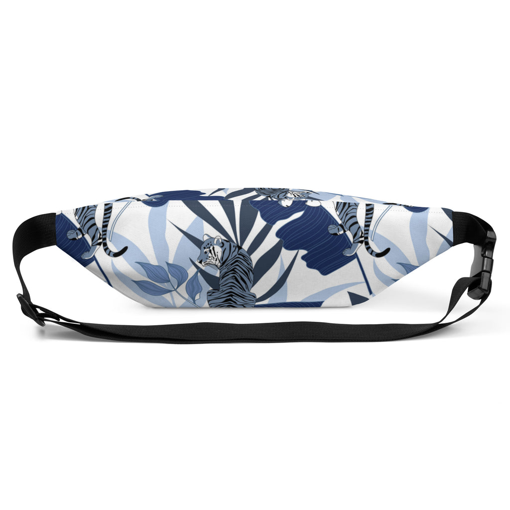 Blue Tiger Print Fanny Pack