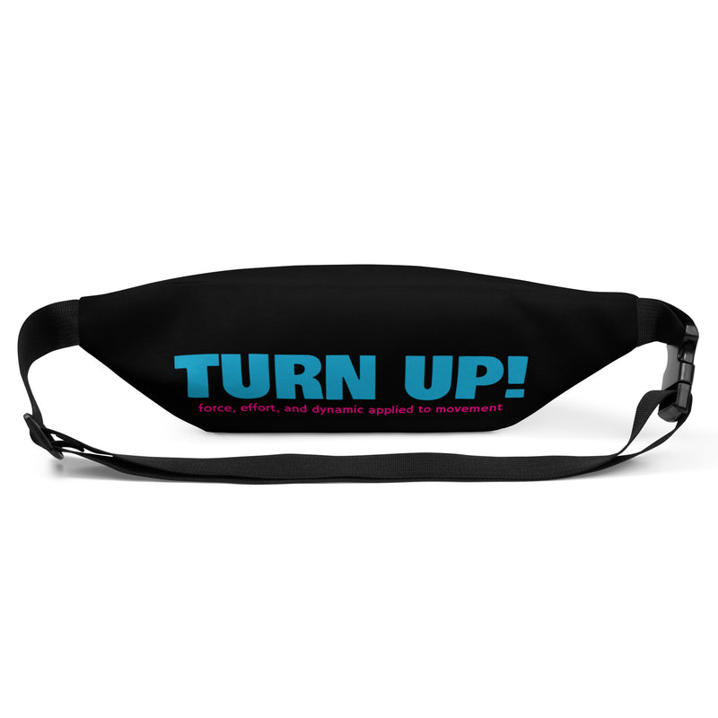 Black Turn Up Fanny Pack