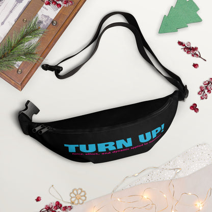 Black Turn Up Fanny Pack