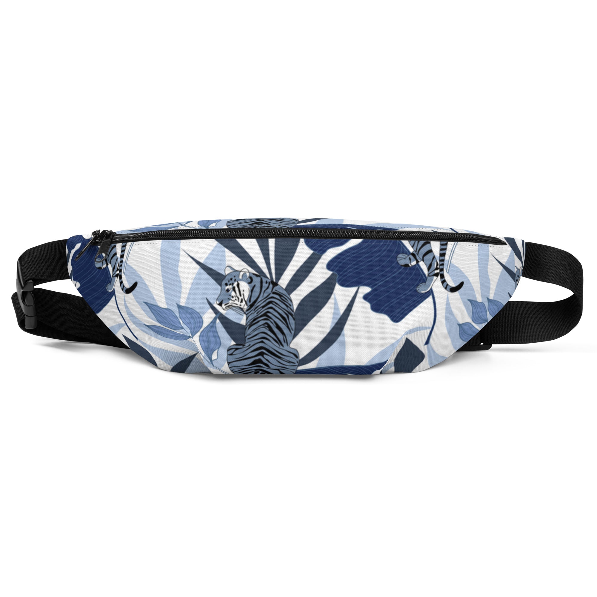 Blue Tiger Print Fanny Pack