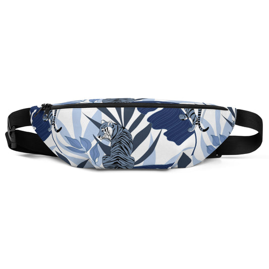 Blue Tiger Print Fanny Pack