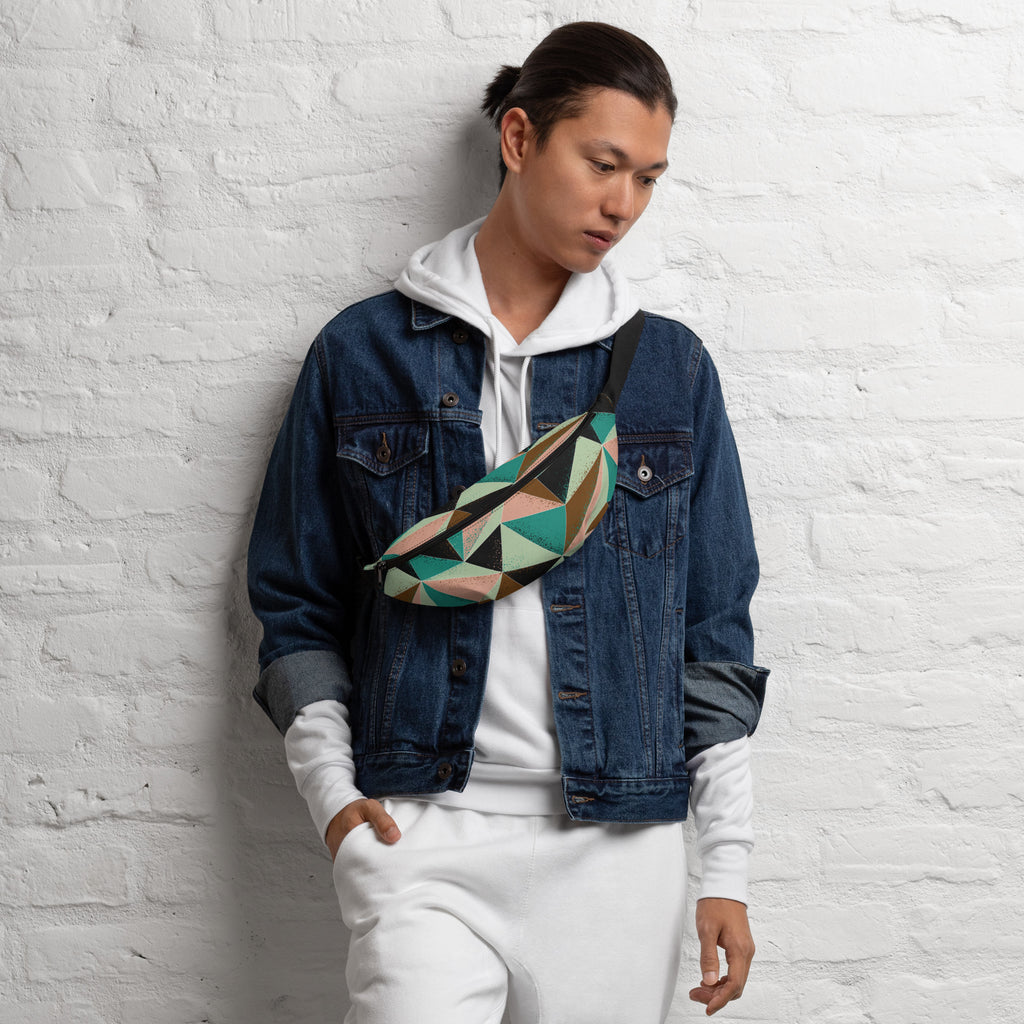 Multi Color Geo Print Fanny Pack