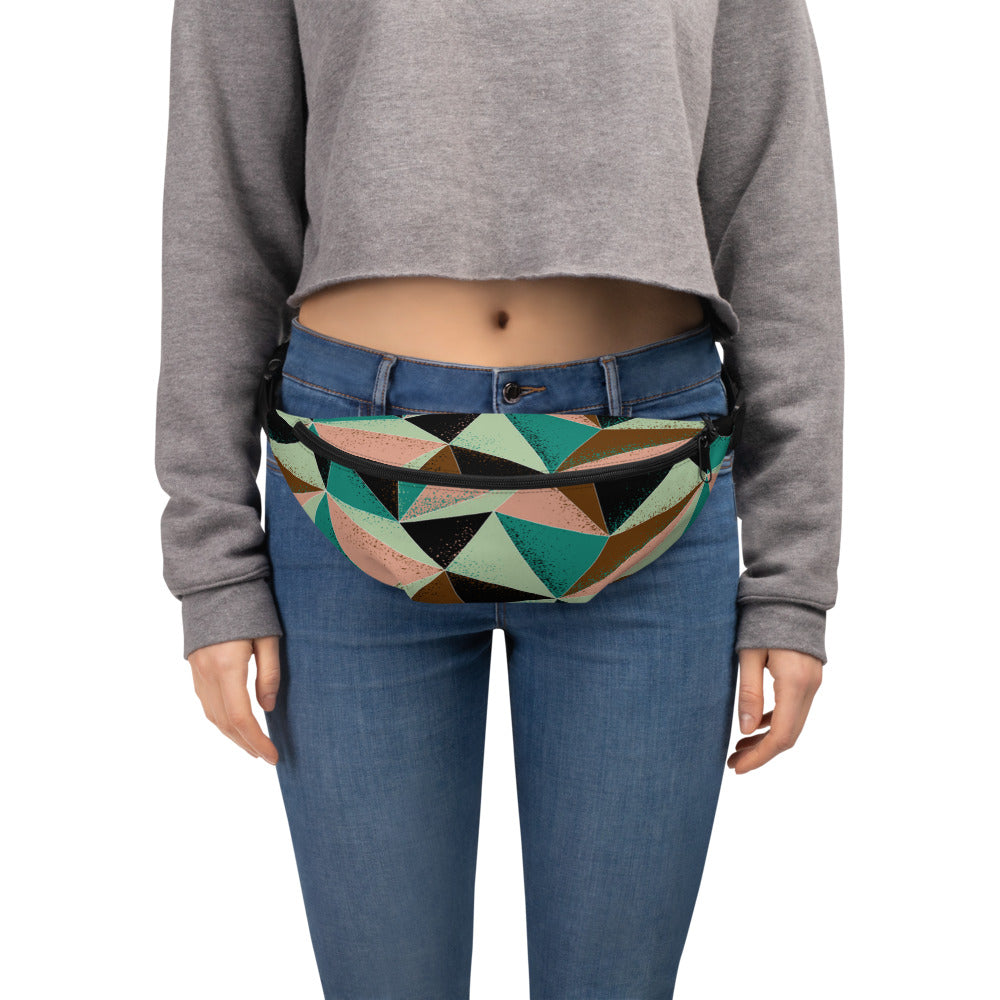 Multi Color Geo Print Fanny Pack