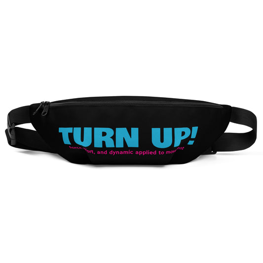 Black Turn Up Fanny Pack