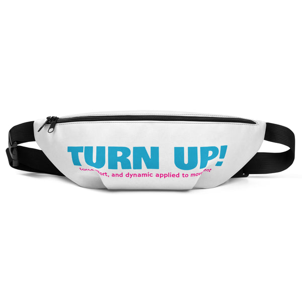 White Turn Up Fanny Pack