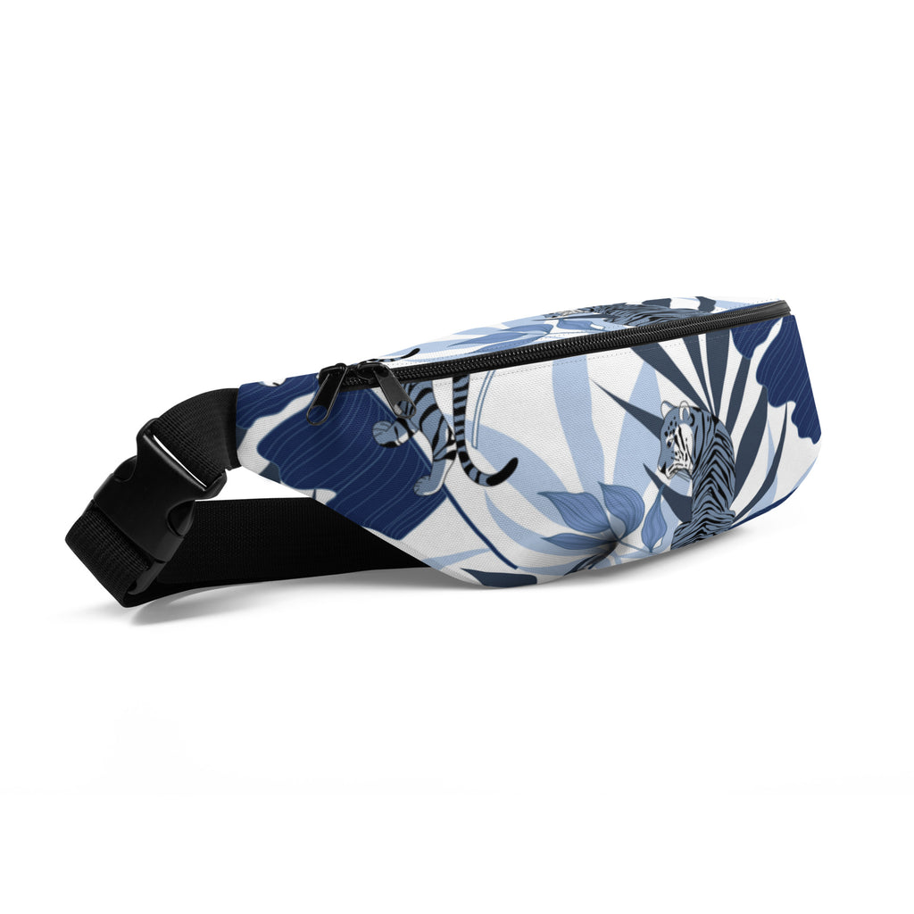 Blue Tiger Print Fanny Pack